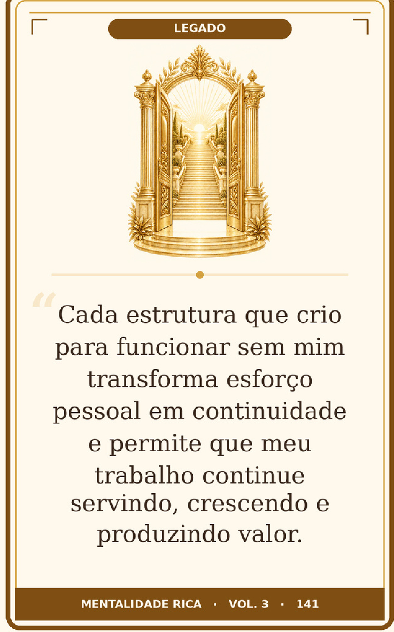 Card 141 — Legado — Mentalidade Rica Vol. 3